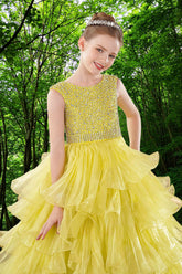 Sienna Radiance Yellow Brydealo Couture Pageant Dress